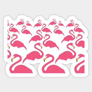 Pink Flamingo Tropical Bird Pattern Sticker